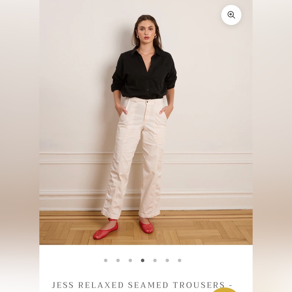 LOUP JESS RELAXED SEAMED TROUSERS - SALT